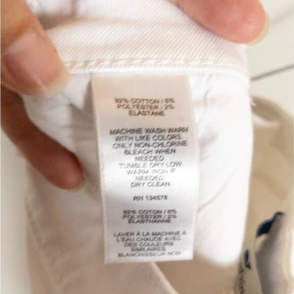 VINEYARD VINES White Denim Cutoff Short Raw Hem Stretch Mid-Rise Women's 26 - Picture 6 of 6